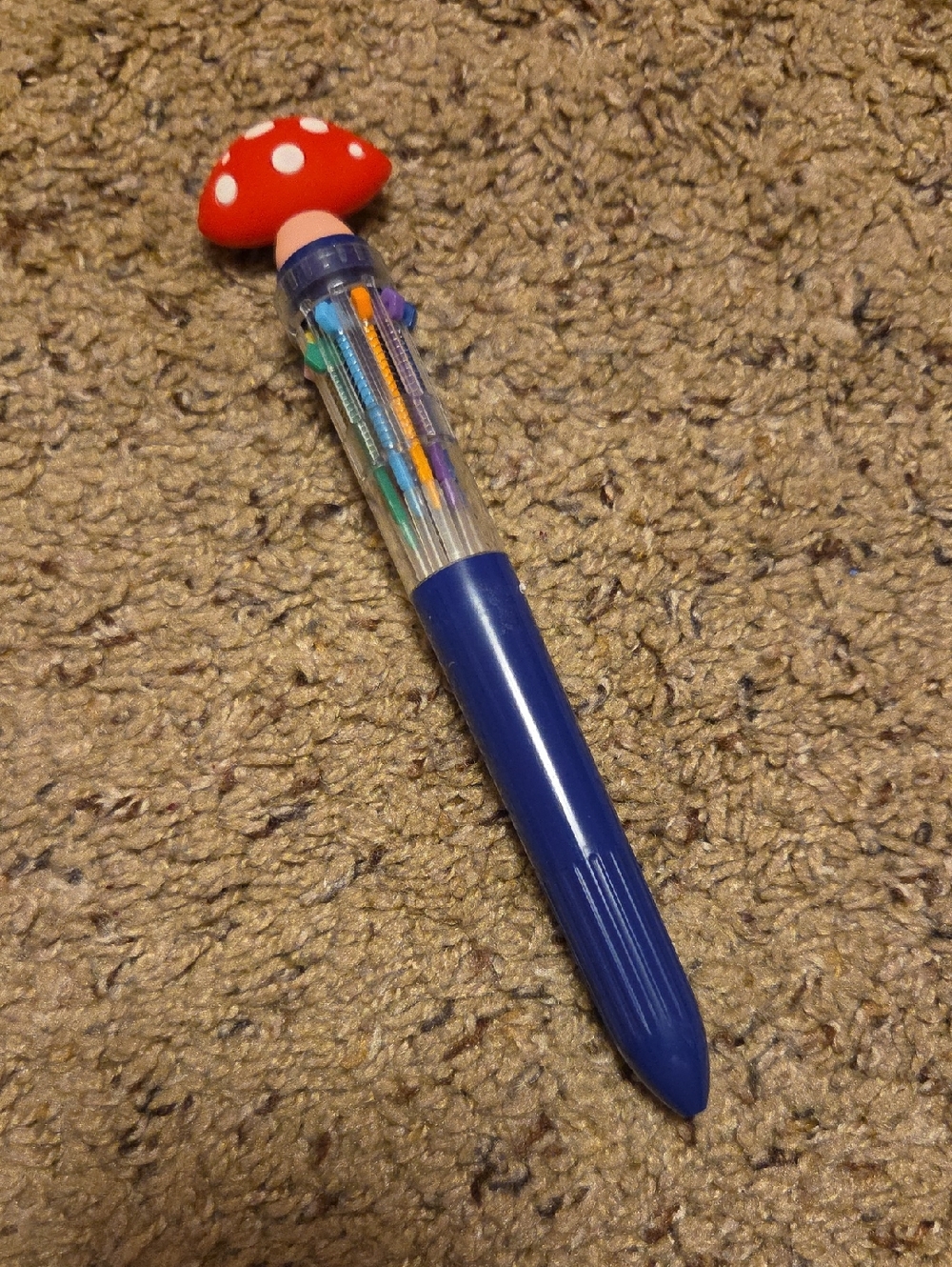 Red & Blue Mushroom Multi-Color Pen Toy